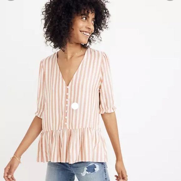 Madewell Tops - Madewell | Courtyard Ruffle Hem Blouse